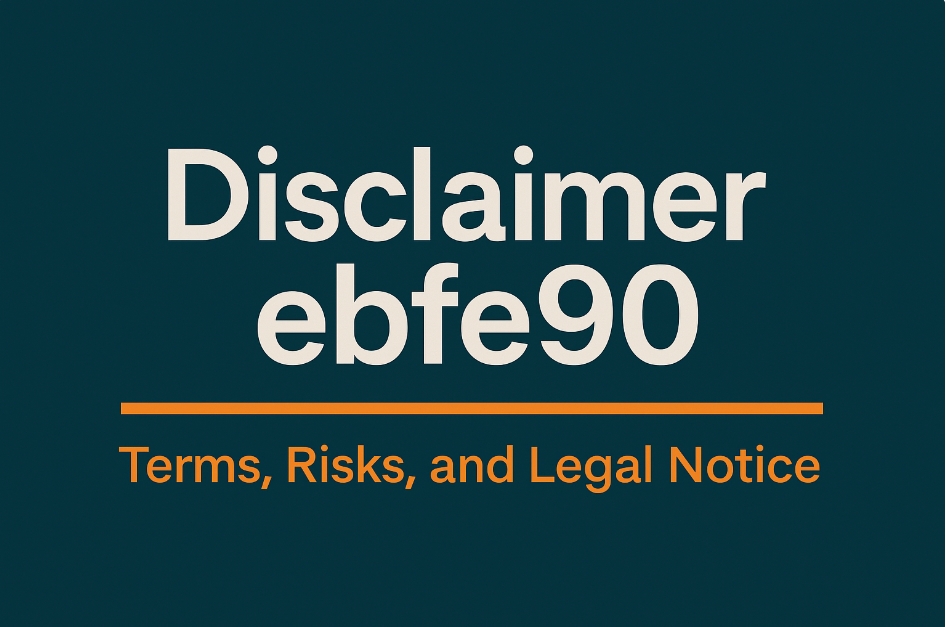 Disclaimer Ebfe90 Terms Risks And Legal Notice